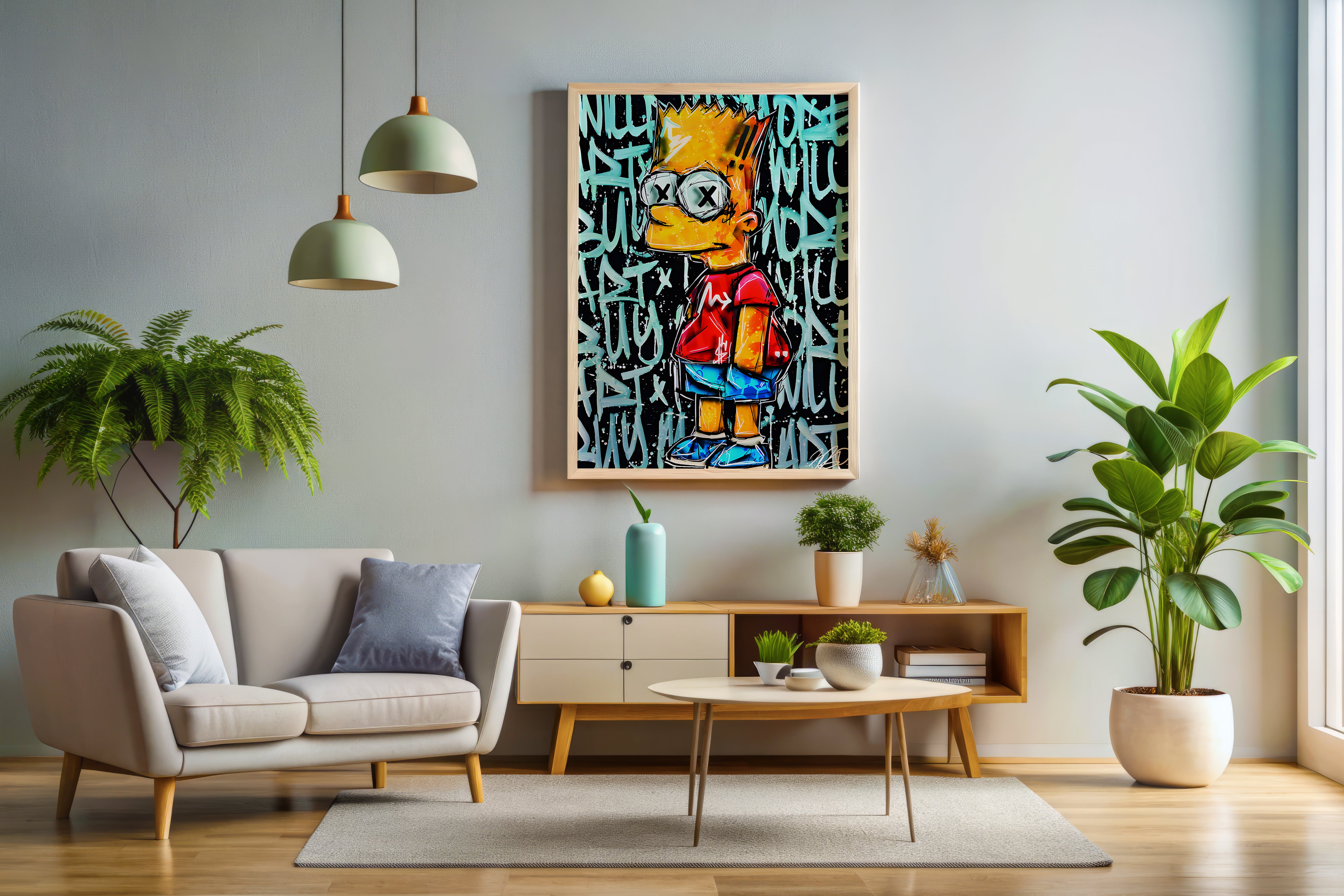 Bart Simpson Poster or Canvas Wall Art print decor